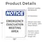Signmission Emergency Evacuation Meeting Area, 10 in W x Rectangle, Vinyl Decal OS-2PACK-NS-D-1014-V-11790 - alternate 6
